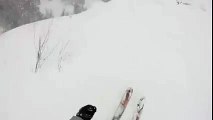 Dramatic video - skier being buried and rescued later in a avalanche along the Swiss-French border