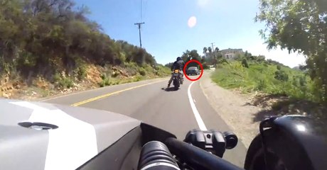 Incredible Biker And Driver Reaction To Car Stopped In The Road