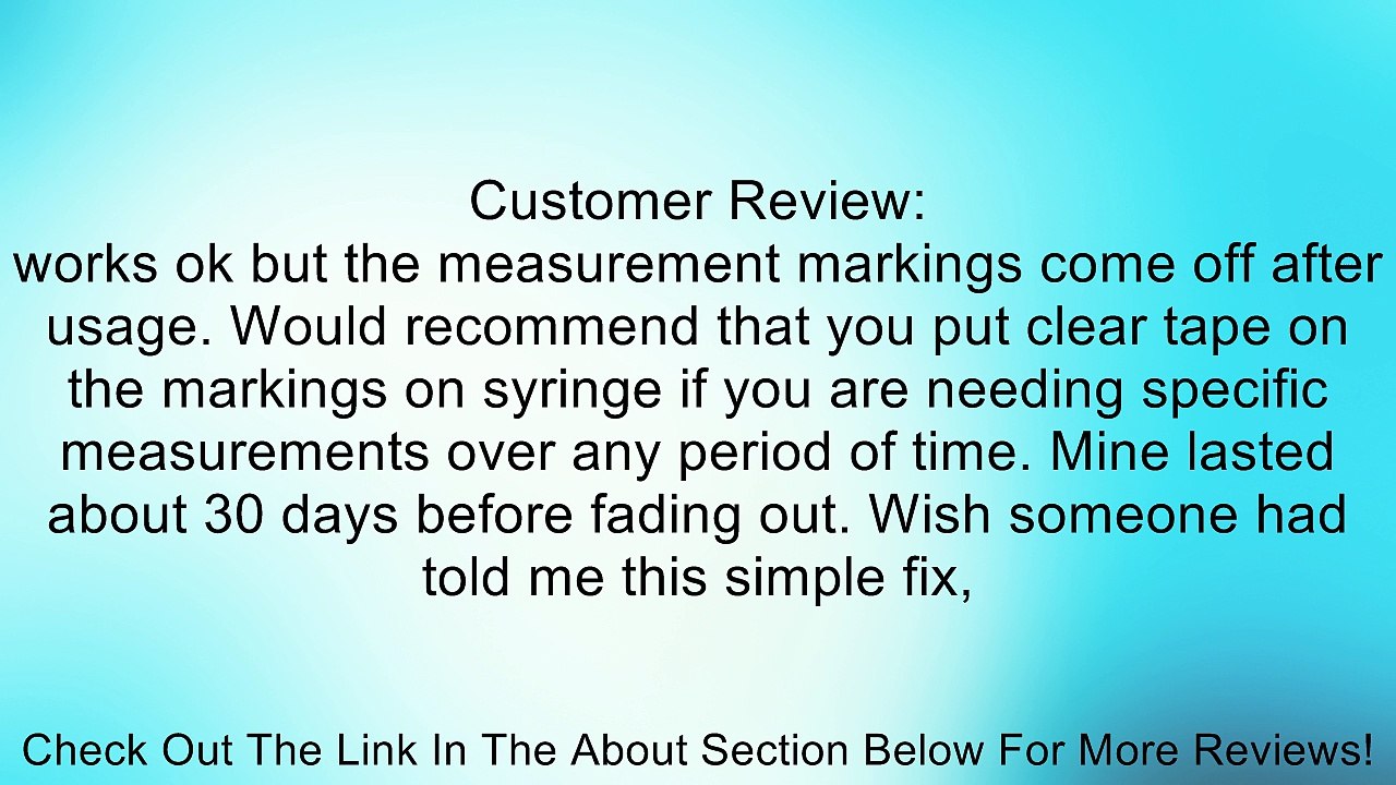 60cc Syringe with Plastic Needle for EC/pH Tests Review