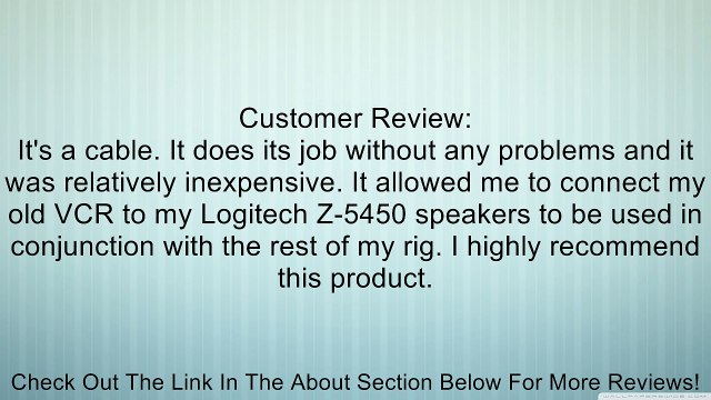 Parts Express 3.5mm Stereo Male To 2 RCA Male Cable 5 feet Review