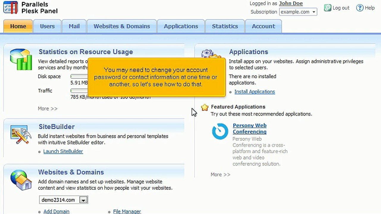 plesk10-enduser-4-contact