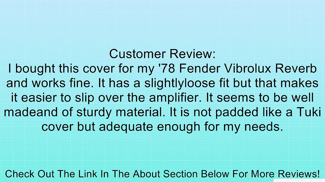Fender Accessories 003-7966-000 Custom Vibrolux Reverb, 63 Vibroverb Cover, Black Vinyl Review