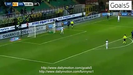 Rodrigo Palacio Goal Inter 1 - 1 Cesena Serie A 15-3-2015