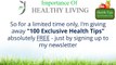 100 Exclusive Daily Health Tips - For Healthy Living And Productive Lifestyle