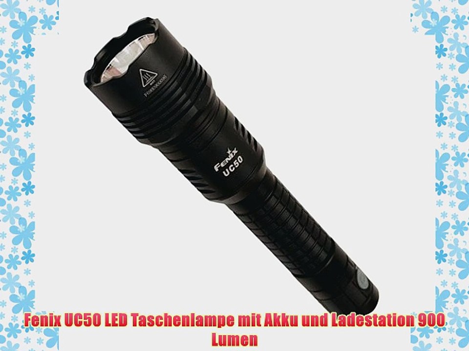 Fenix UC50 LED Taschenlampe mit Akku und Ladestation 900 Lumen