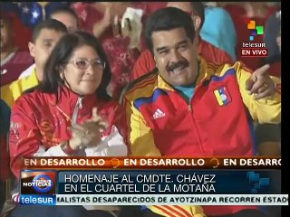 Venezolanos rinden tributo a Hugo Chavez a dos años de su último adiós