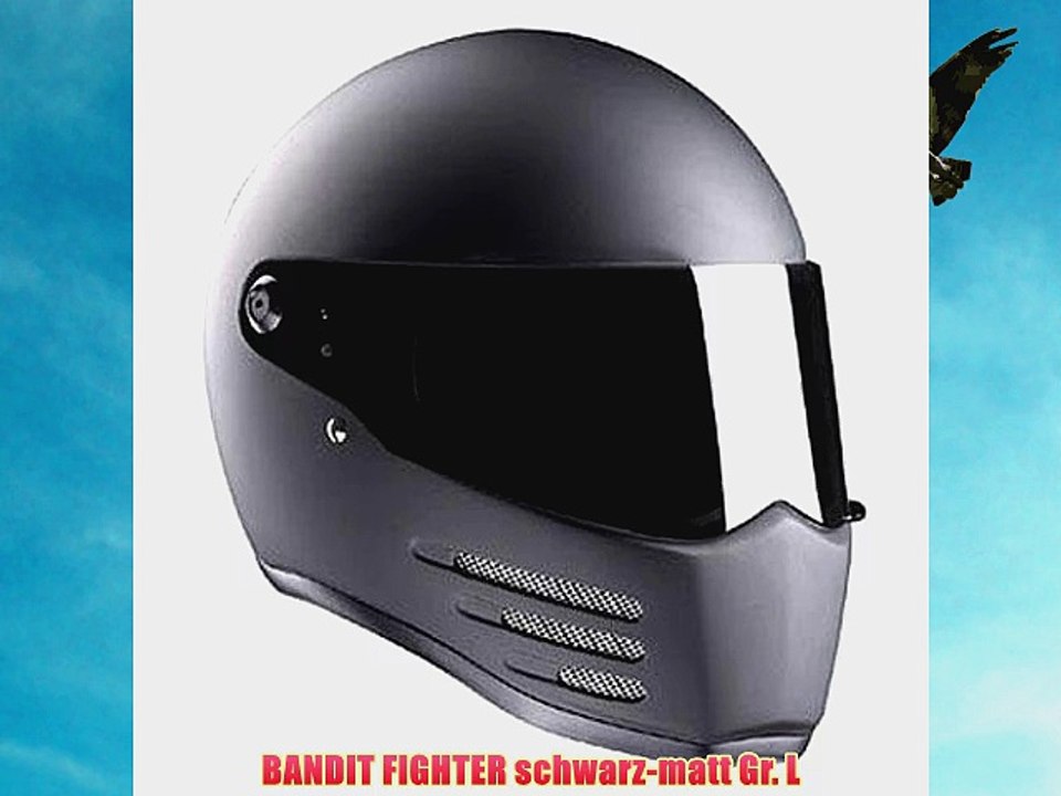 BANDIT FIGHTER schwarz-matt Gr. L