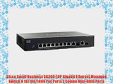 Cisco Small Business SG300-10P Gigabit Ethernet Managed Switch 8 10/100/1000 PoE Ports 2 Combo