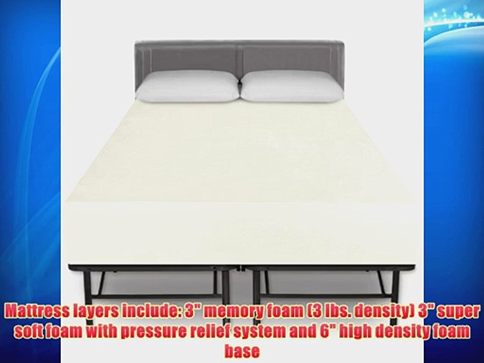 Sleep Master 12-Inch Pressure Relief Memory Foam Mattress and Platform Metal Bed Frame/Mattress