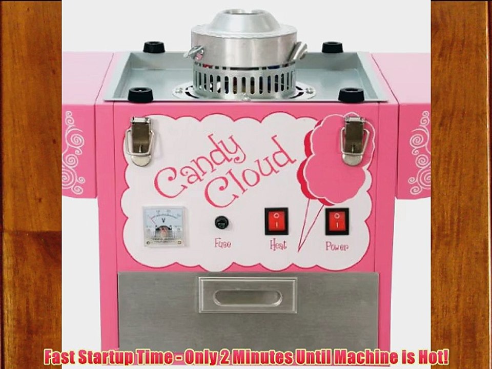 FunTime Commercial Quality Cotton Candy Floss Machine Maker With Cart - FT1000CCK-P