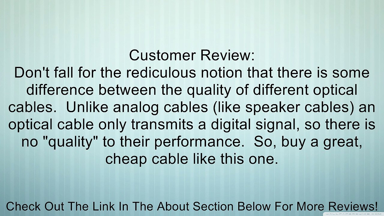 Tripp Lite Toslink Digital Optical SPDIF Audio Cable, 4M (13-ft.) (A102-04M) Review