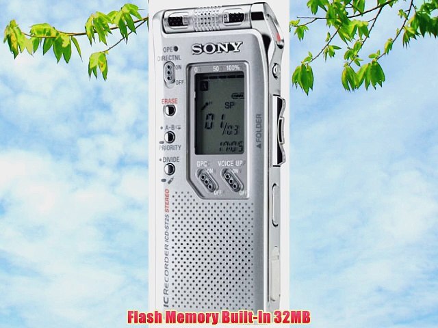 Sony ICD-ST25 Portable Digital Voice Recorder - video Dailymotion