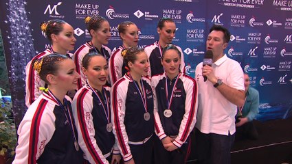 OPEN MAKE UP FOR EVER 2015 - EQUIPE LIBRE - Réactions de l'équipe de  France médaille argent