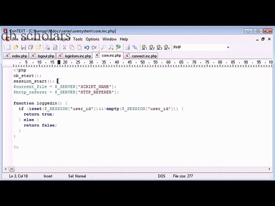 PHP Lecture (140) Logging the User Out