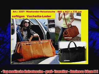 Reisetasche 60cm AR325T natur LUXUS Weekender softiges Bio Leder