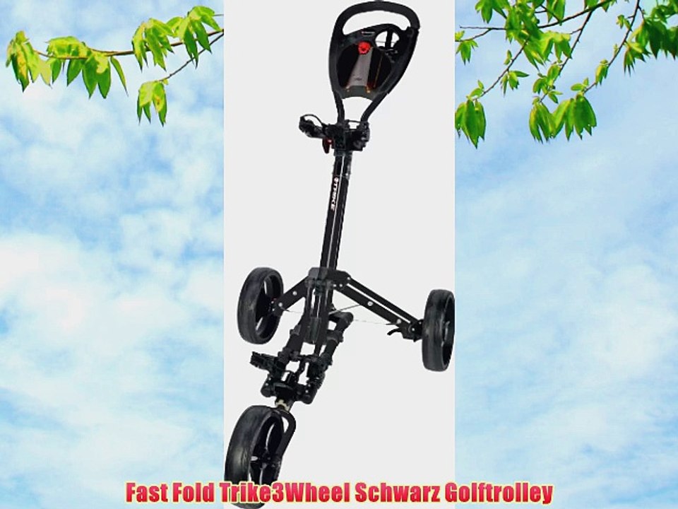 Fast fold trike3wheel schwarz golftrolley