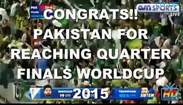 Yaaro Yehi Dosti Hai-Pak Win Vs Ireland World cup qualifies for Quarter-finals 2015