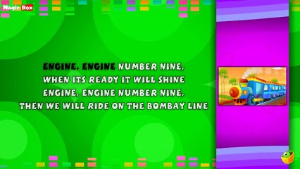 Engine Number Nine Lyrical Video - English Nursery Rhymes Full Lyrics For Kids and Childrens