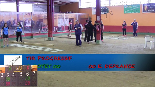 Premier tour, tir rapide simple, Tarare contre Romans, Sport Boules, Demi-finale retour N2F, Saison 2014 /2015