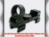 NcStar 1X25 Red and Green Dot Reflex Sight / Weaver and 3/8 Dovetail Base/Black (DAB)