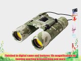 HUMVEE HMV-B-10X25-DC Rubber Coated Compact Binocular 10x25 Digital Camouflage