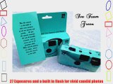10 Pack of Plain Seafoam Green Disposable 35mm Cameras for Wedding or Any Party 27exposures