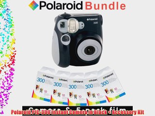 Polaroid PIC-300 Instant Camera in Black   Accessory Kit