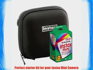 Fujifilm Starter Pack Case and Film for Instax Mini cameras Mini 8 Mini 7s Mini 25 Piano 50S