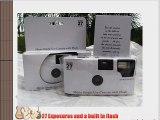 10 Pack of Plain Glossy White Disposable 35mm Cameras for Wedding or Any Party 27exp