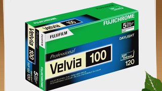 Fujifilm 16326107 Fujichrome Velvia 120mm 100 Color Slide Film ISO 100 - 5 Roll Pro Pack (Green/White/Purple)