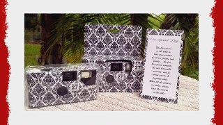 10 Pack DAMASK Wedding Disposable 35mm Cameras In Matching Gift Boxes- 27 Exposures Each- With