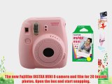 Fujifilm FU64-MIN8PK20 INSTAX MINI 8 Camera and Film Kit for 20 Exposures (Pink)