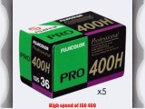 Fujifilm Fujicolor Pro 400H Color Negative Film ISO 400 35mm 5 Rolls of 36 Exposures
