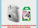 Fujifilm FU64-MINI8WK20 INSTAX MINI 8 Camera and Film Kit with 20 Exposures (White)