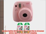 Fujifilm FU64-MIN8PK40 INSTAX MINI 8 Camera and Film Kit for 40 Exposures (Pink)