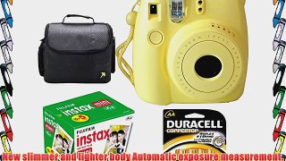 Fujifilm Instax Mini 8 Instant Film Camera (Yellow) With Fujifilm Instax Mini 5 Pack Instant