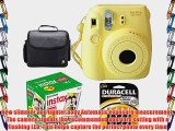 Fujifilm Instax Mini 8 Instant Film Camera (Yellow) With Fujifilm Instax Mini 5 Pack Instant