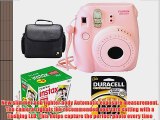 Fujifilm Instax Mini 8 Instant Film Camera (Pink) With Fujifilm Instax Mini 5 Pack Instant