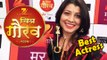 Zee Gaurav - Tejaswini Pandit Best Actress for Ticha Umbartha - Marathi Movie