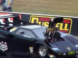 LAMBORGHINI DRAG CAR ( IB6UB9 ) HITS THE WALL AT FULL THROTTLE FRIDAY - 18.2.2011