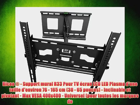 Ricoo Â® - Support mural R33 Pour TV Ã©cran LCD LED Plasma d'une taille d'environ 76 - 165 cm