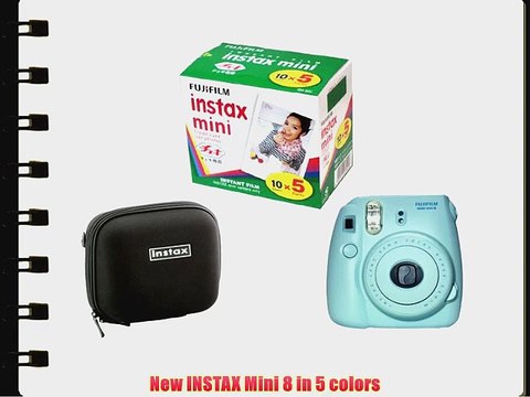 Fujifilm Instax Mini 8 Blue Camera 50 Mini Images Case