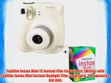 Fujifilm Instax Mini 7S Instant Film Camera Kit (White) with Fujifilm Instax Mini Instant Daylight