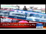 Protesters Damage Black Car Which Ran Over Protesters In Youhanabad Lahore