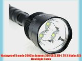 Waterproof 5 mode 3800lm Lumens 3T6 CREE XM-L T6 3 Modes LED Flashlight Torch