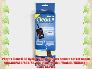 Phottix Cleon II C8 Hybrid Wired Wireless Remote Set For Canon 20D/30D/40D/50D/5D/7D/1D/1Ds/Mark