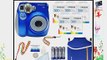 Polaroid PIC-300 Instant Film Analog Camera (Blue) with (5) Polaroid 300 Instant Film Packs