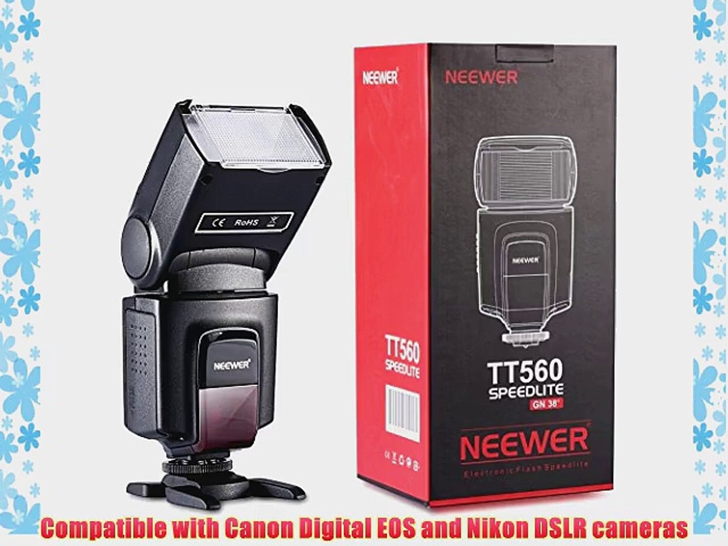 Neewer TT560 Flash Speedlite for Canon Nikon Sony Panasonic
