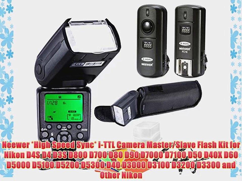 Neewer *High Speed Sync* i-TTL Camera Master/Slave Flash Kit for Nikon D4S D4 D3S D800 D700