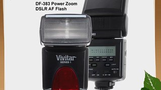 Vivitar Flash for Olympus SLR/DSLR Camera - Black (DF383OLY)